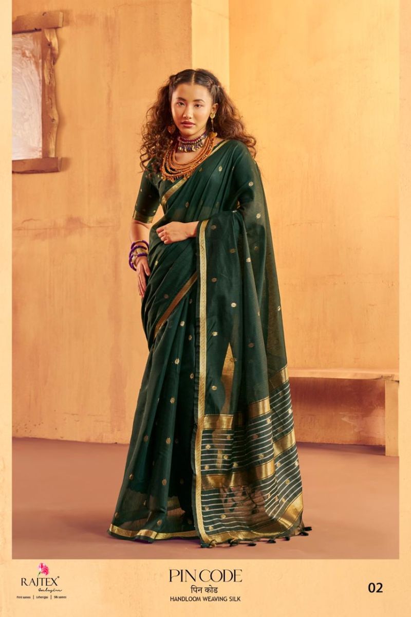 Rajtex Pincode Handloom Weaving Silk Saree Collection 6 Designs Wholesale Catalog — Wholesale Sarees, rajtex wholesale from Surat — Photo 3