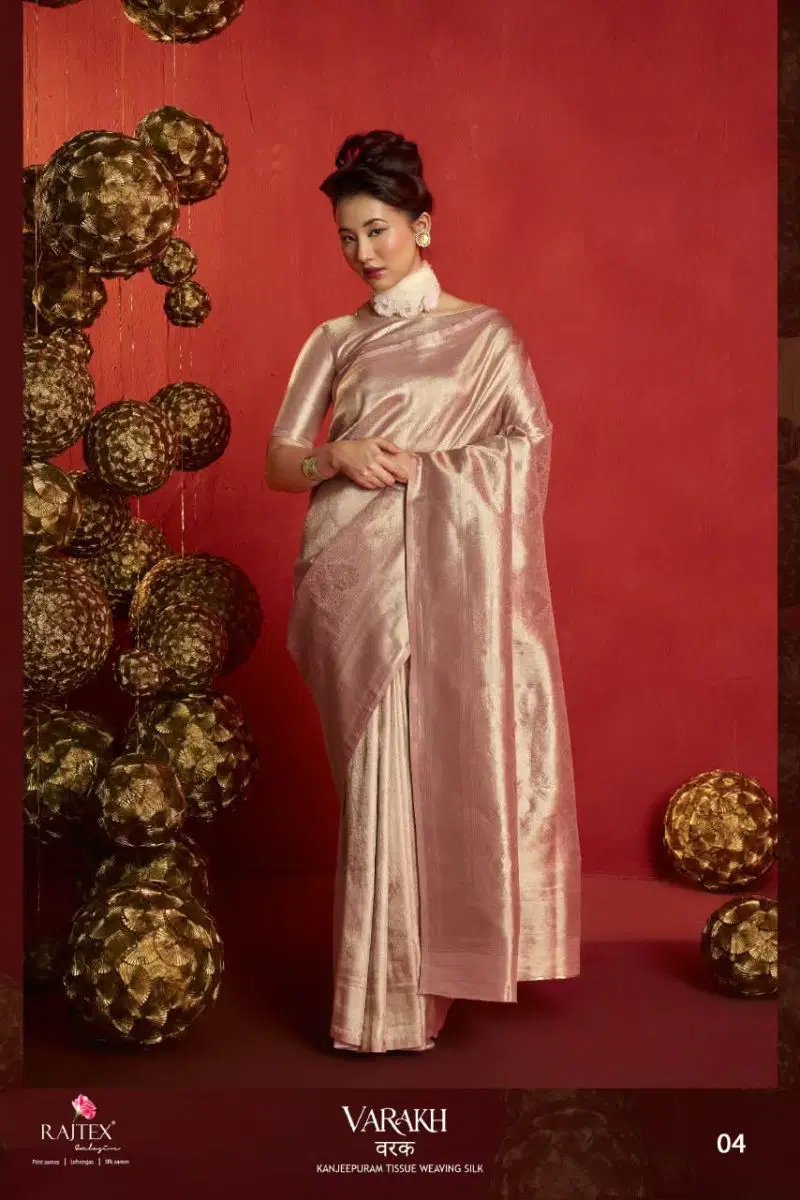 Rajtex Varakh Kanjivaram Tissue Weaving Silk Saree Collection — Wholesale Sarees, rajtex wholesale from Surat — view 5
