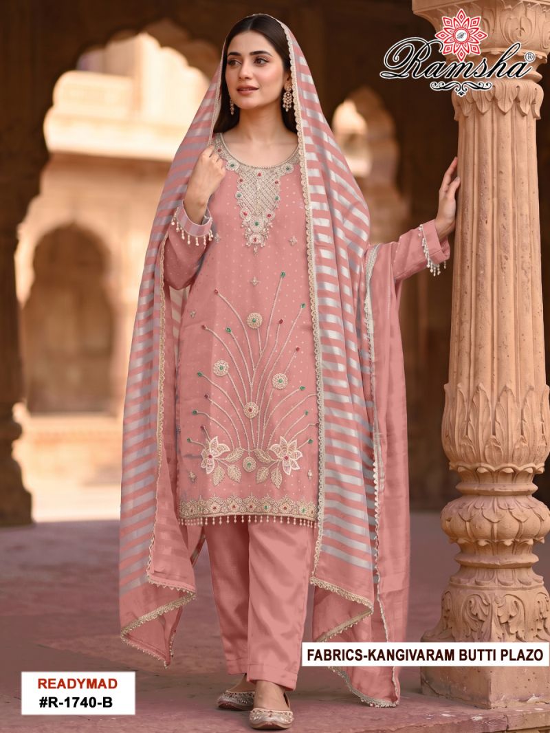 Ramsha R 1740 A To D Kanjivaram Butti Work Salwar Kameez — Wholesale Designer Salwar Suits, Vardan Ethnic wholesale from Surat — Photo 2