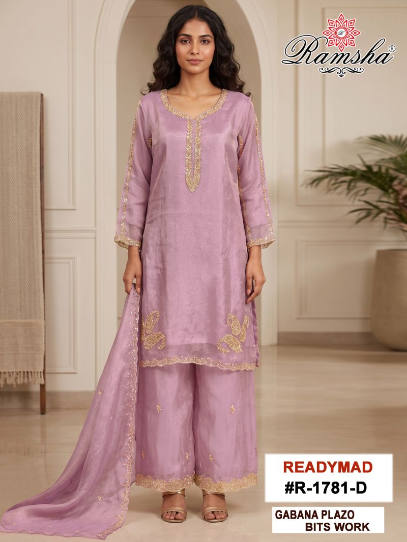 Ramsha R 1781 A to D Gabana Embroidered Salwar Kameez Collection — Wholesale Salwar Suits, Ramsha wholesale from Surat — Photo 4