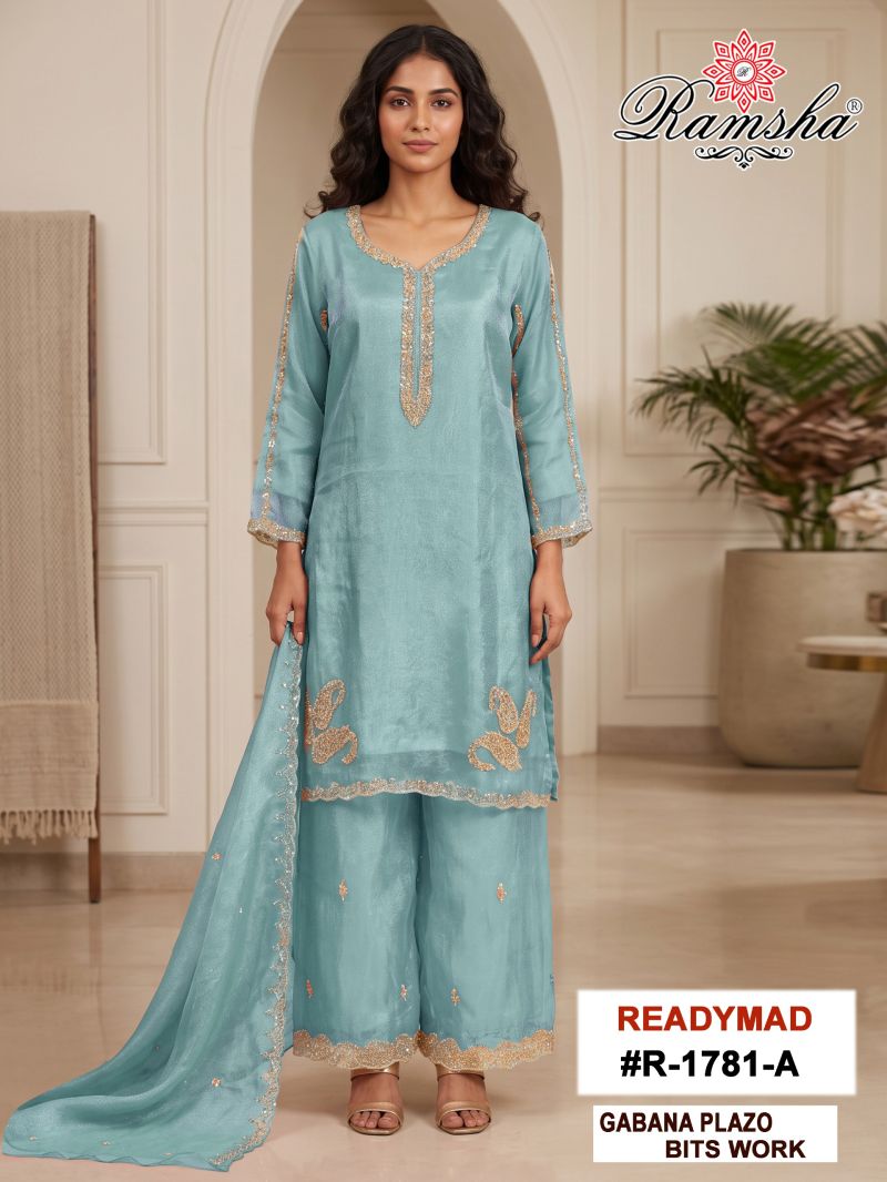 Ramsha R 1781 A to D Gabana Embroidered Salwar Kameez Collection — Wholesale Salwar Suits, Ramsha wholesale from Surat — Photo 2
