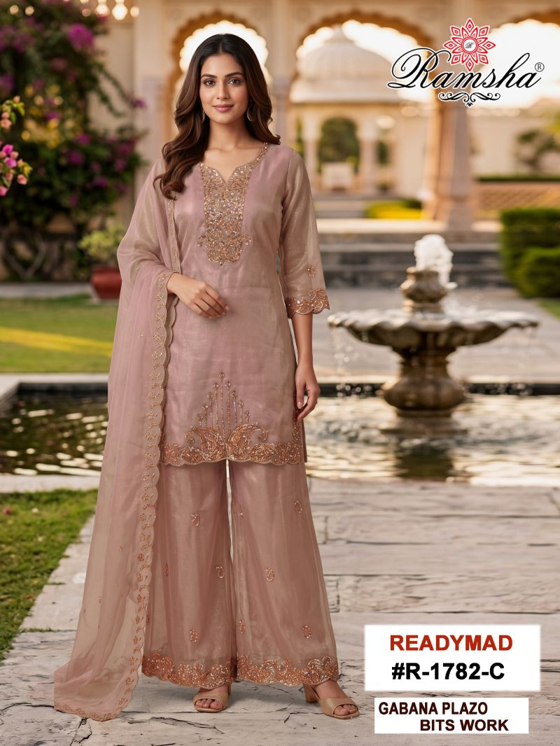 Ramsha R 1782 A to D Gabana Embroidered Salwar Kameez Collection — Wholesale Salwar Suits, Ramsha wholesale from Surat — view 4