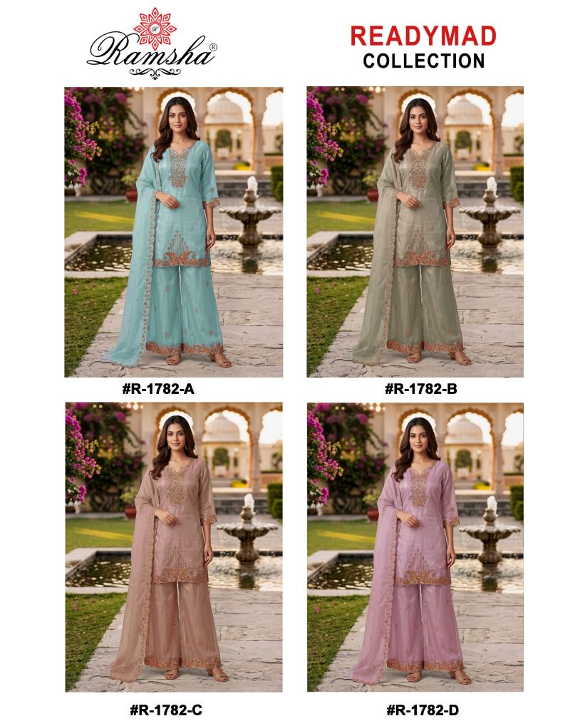 Ramsha R 1782 A to D Gabana Embroidered Salwar Kameez Collection — Wholesale Salwar Suits, Ramsha wholesale from Surat — view 5