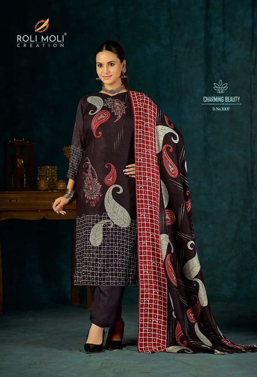 Roli Moli Creation Alisa Pashmina Print With Fancy Embroidery Work Suit — Wholesale Dress Material, Vardan Ethnic wholesale from Surat — Photo 7