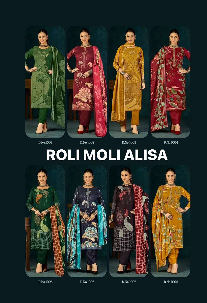 Roli Moli Creation Alisa Pashmina Print With Fancy Embroidery Work Suit — Wholesale Dress Material, Vardan Ethnic wholesale from Surat — Photo 12