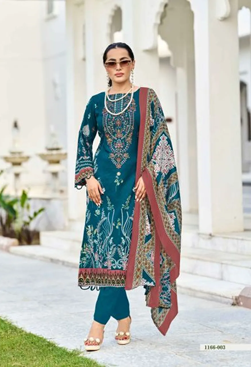 Romani Needle Wonder Vol 17 Cotton Embroidered Dress Material with Digital Print — Wholesale Salwar Suits, Romani wholesale from Surat — Photo 5