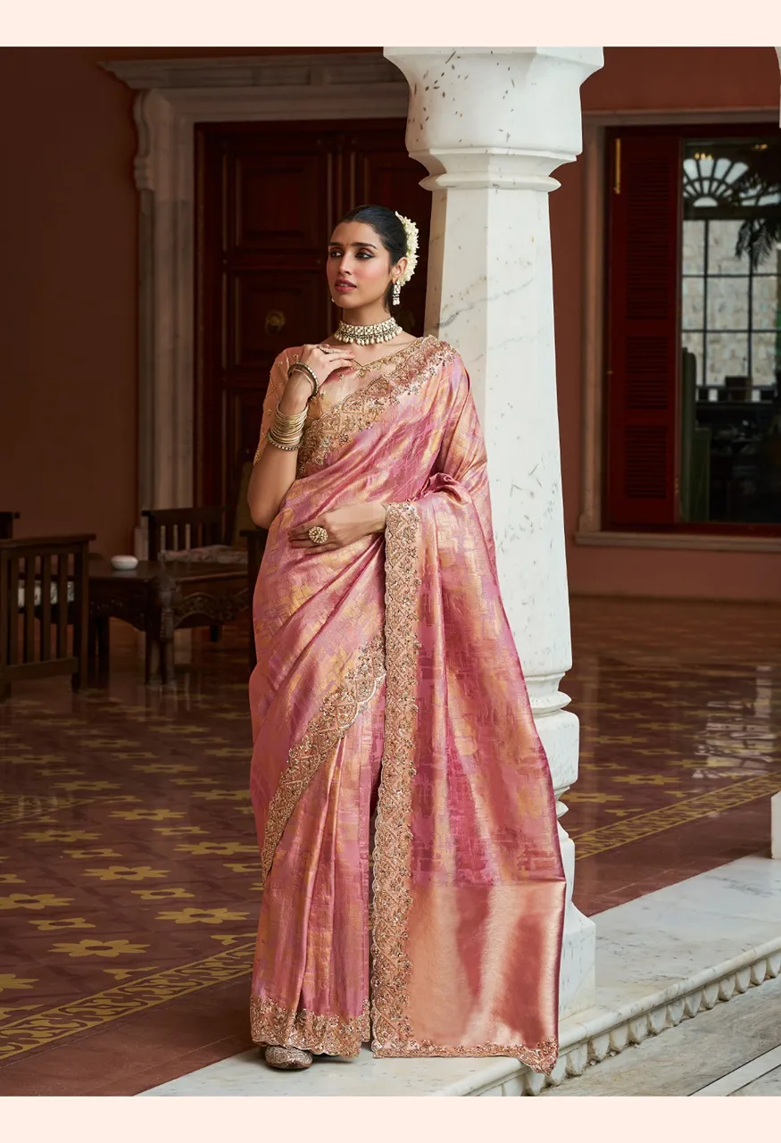 Royal Vrindavan Vol 71 Kanjivaram Soft Silk Saree with Beads Work — Wholesale Sarees, Royal Virndavan wholesale from Surat — view 9