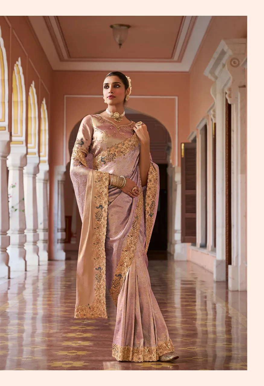 Royal Vrindavan Vol 71 Kanjivaram Soft Silk Saree with Beads Work — Wholesale Sarees, Royal Virndavan wholesale from Surat — view 7
