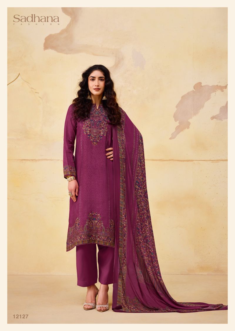Sadhana Olivia Vol 3 Viscose Pashmina Digital Print Khatli Work Salwar Kameez — Wholesale Salwar Suits, Sadhana Fashion wholesale from Surat — view 6