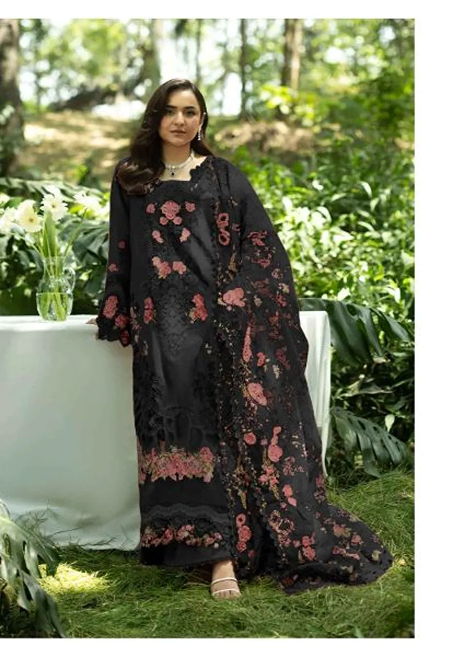 Saniya Elaf Premium 7217 Cotton Chikankari Embroidered Salwar Kameez — Wholesale Salwar Suits, Saniya wholesale from Surat — view 3