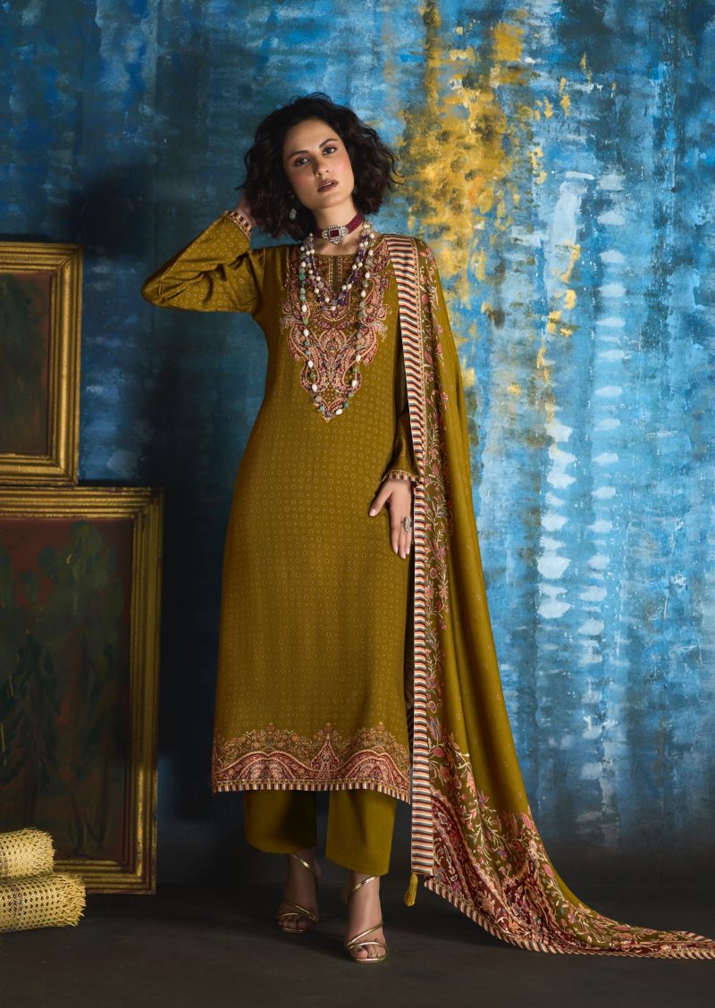 Sanna Hazel Viscose Pashmina Digital Print Khatli Work Salwar Kameez — Wholesale Pakistani Suits, Vardan Ethnic wholesale from Surat — Photo 4