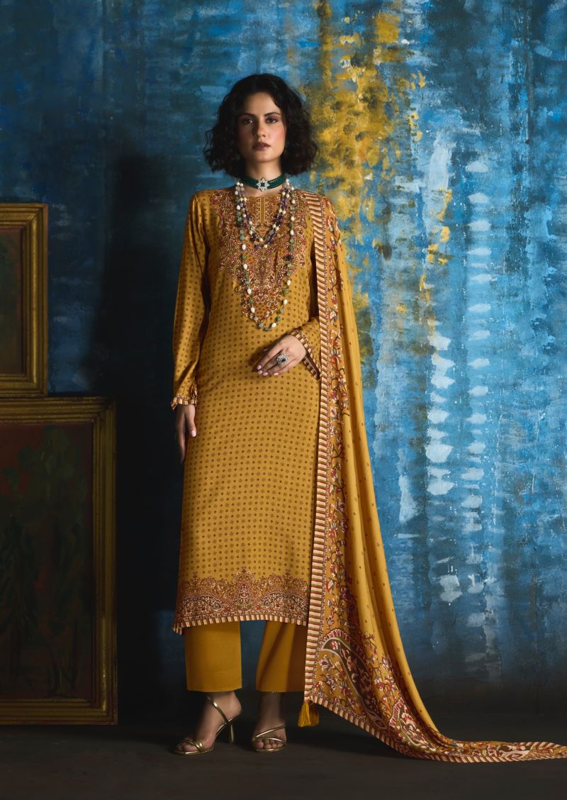 Sanna Hazel Viscose Pashmina Digital Print Khatli Work Salwar Kameez — Wholesale Pakistani Suits, Vardan Ethnic wholesale from Surat — Photo 5