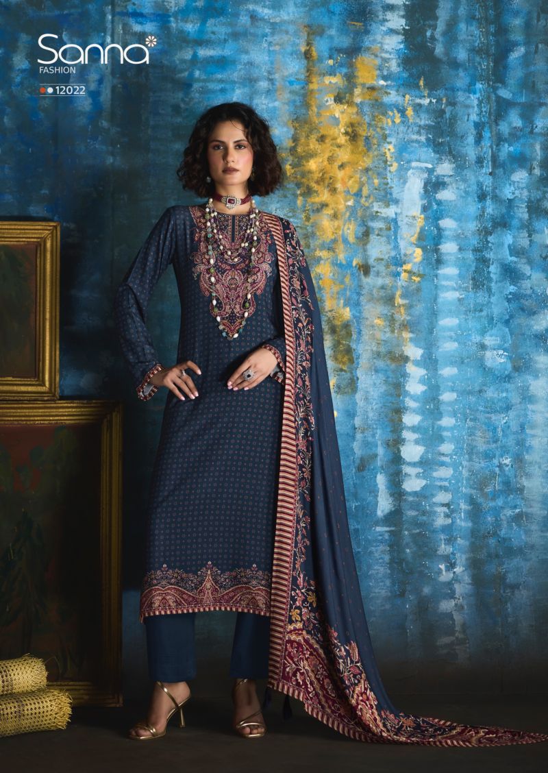 Sanna Hazel Viscose Pashmina Digital Print Khatli Work Salwar Kameez — Wholesale Pakistani Suits, Vardan Ethnic wholesale from Surat — Photo 7