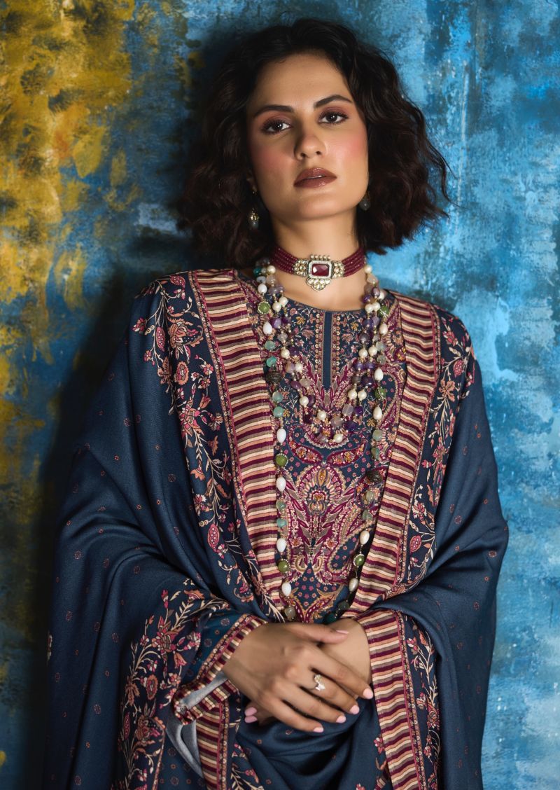 Sanna Hazel Viscose Pashmina Digital Print Khatli Work Salwar Kameez — Wholesale Pakistani Suits, Vardan Ethnic wholesale from Surat — Photo 8