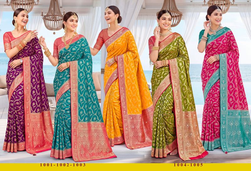 Saroj Kachi Kali Saroski Vol 1 Satin Silk Saree Collection Wholesale — Wholesale Sarees, Saroj Saree wholesale from Surat — Photo 6