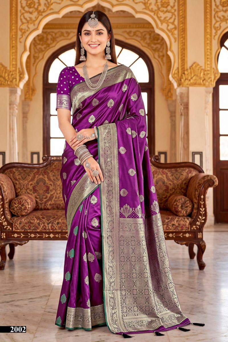 Saroj Queen Satin Vol 2 Satin Silk Saree Collection Wholesale Festival Sarees — Wholesale Sarees, Saroj Saree wholesale from Surat — Photo 3