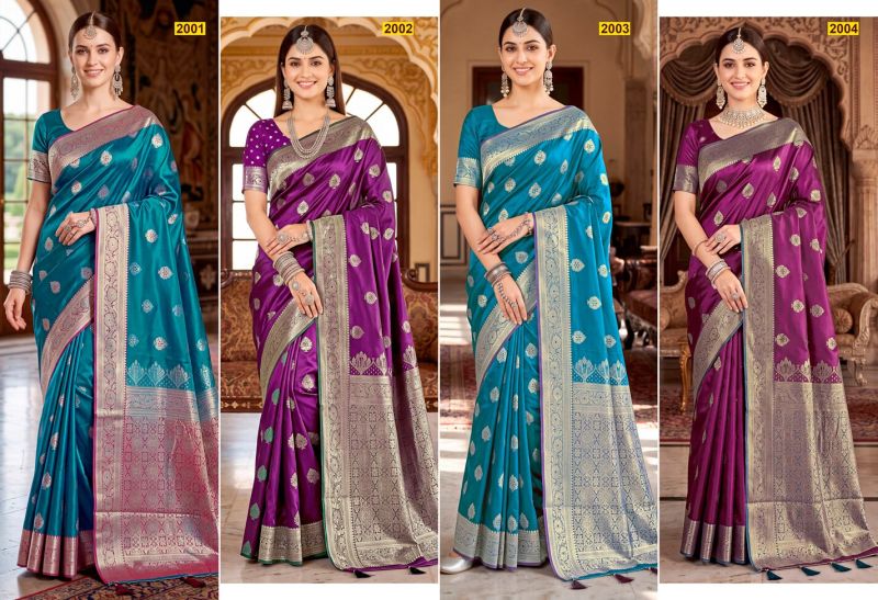 Saroj Queen Satin Vol 2 Satin Silk Saree Collection Wholesale Festival Sarees — Wholesale Sarees, Saroj Saree wholesale from Surat — Photo 5