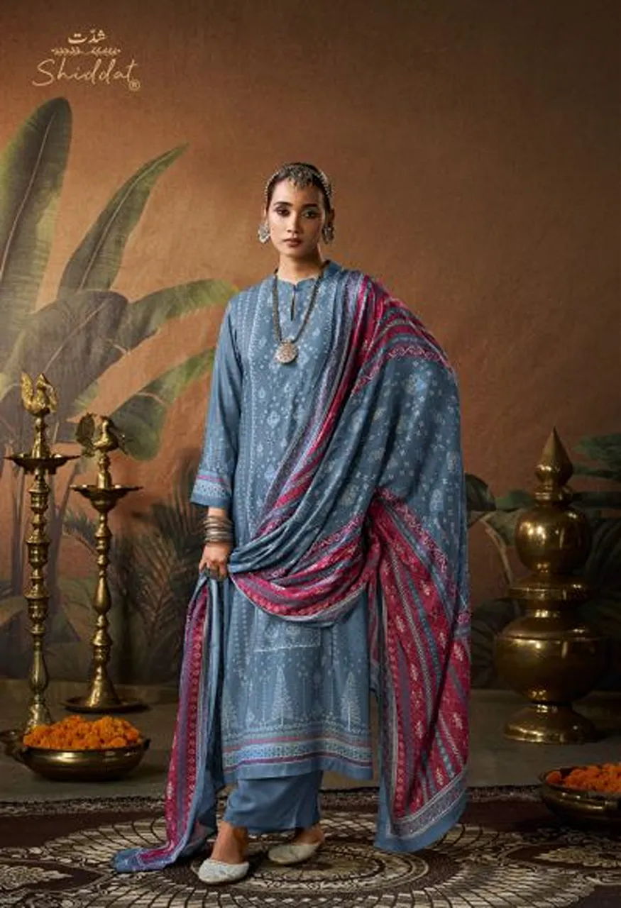 Shiddat Calista 109 Pure Viscose Pashmina Digital Printed Salwar Kameez — Wholesale Salwar Suits, Shiddat wholesale from Surat — Photo 3