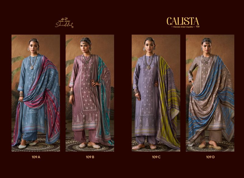 Shiddat Calista 109 Pure Viscose Pashmina Digital Printed Salwar Kameez — Wholesale Salwar Suits, Shiddat wholesale from Surat — Photo 6