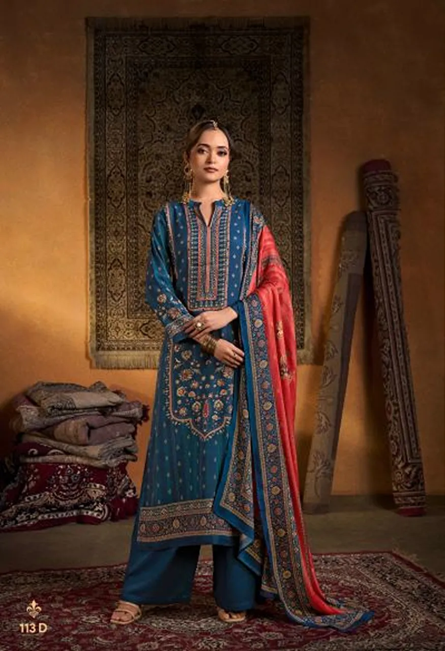 Shiddat Calista 113 Pure Viscose Pashmina Digital Printed Salwar Kameez — Wholesale Salwar Suits, Shiddat wholesale from Surat — Photo 2