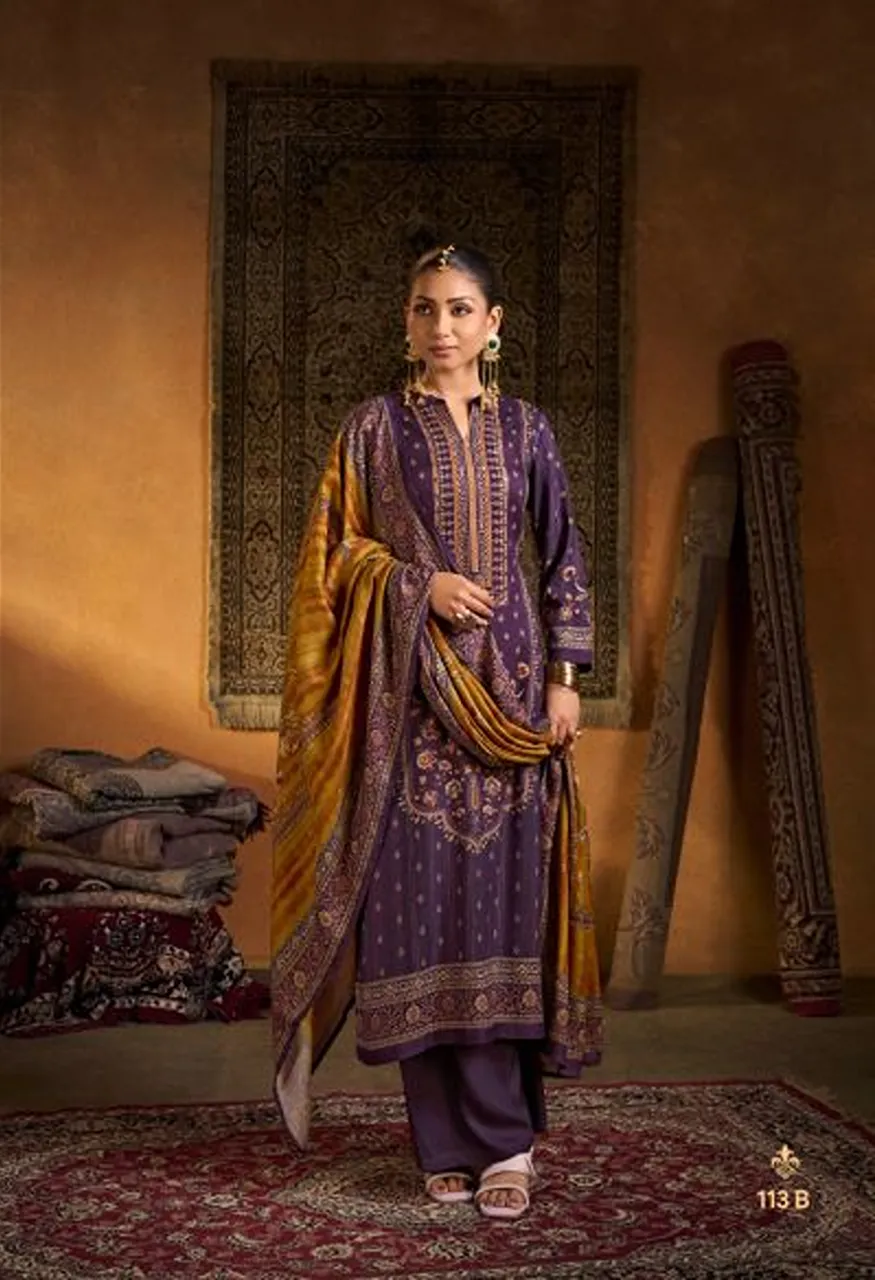 Shiddat Calista 113 Pure Viscose Pashmina Digital Printed Salwar Kameez — Wholesale Salwar Suits, Shiddat wholesale from Surat — Photo 4