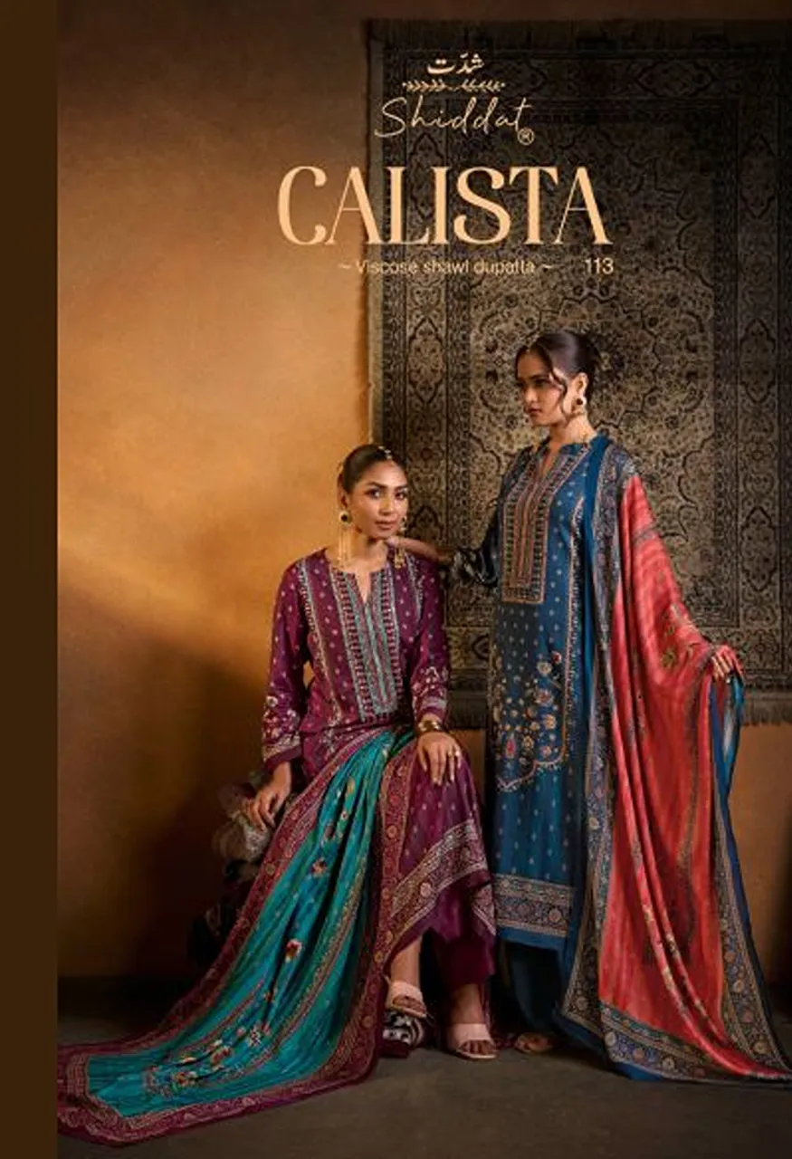 Shiddat Calista 113 Pure Viscose Pashmina Digital Printed Salwar Kameez