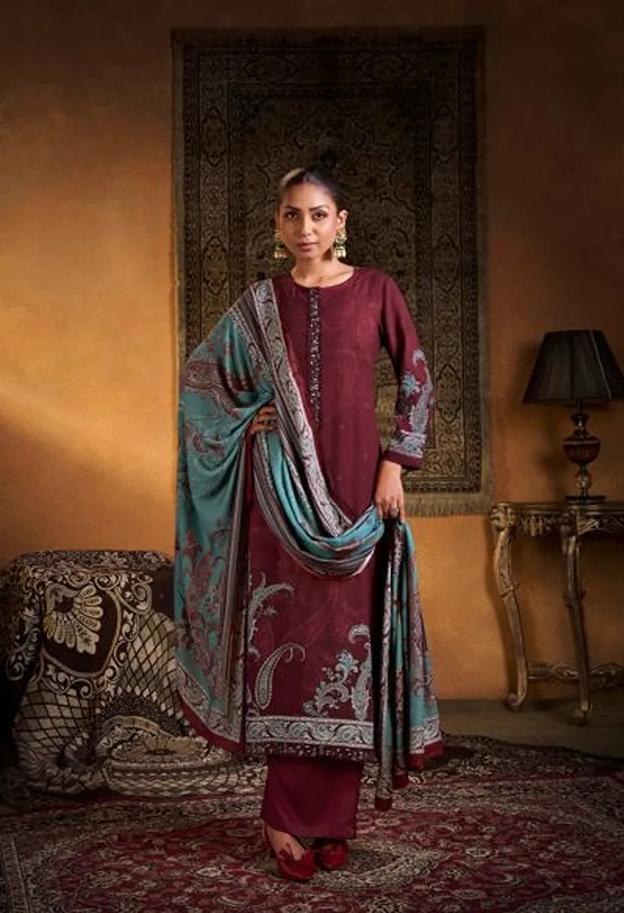 Shiddat Calista 121 Viscose Pashmina Digital Print Designer Salwar Kameez — Wholesale Salwar Suits, Shiddat wholesale from Surat — Photo 3