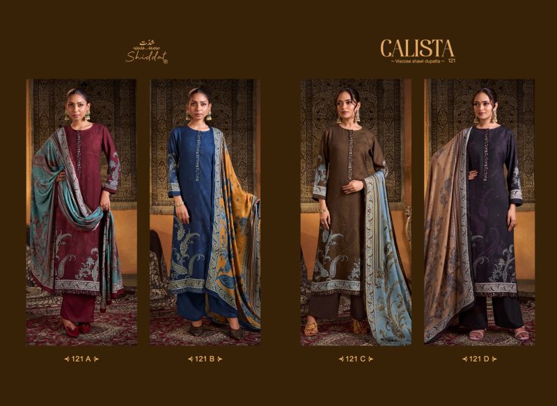 Shiddat Calista 121 Viscose Pashmina Digital Print Designer Salwar Kameez — Wholesale Salwar Suits, Shiddat wholesale from Surat — Photo 6