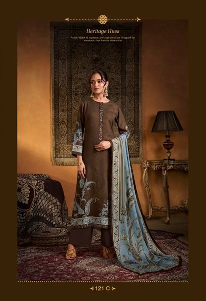 Shiddat Calista 121 Viscose Pashmina Digital Print Designer Salwar Kameez — Wholesale Salwar Suits, Shiddat wholesale from Surat — Photo 2
