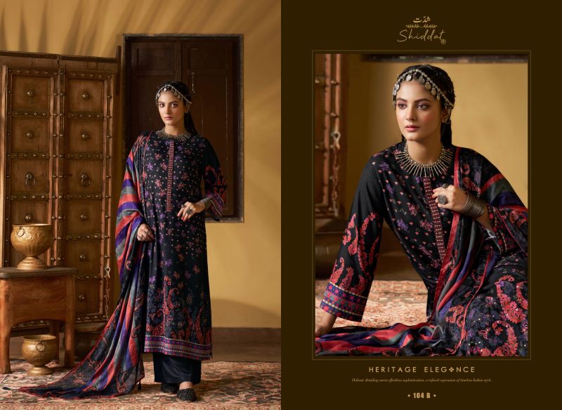 Shiddat Castiel 104 Viscose Pashmina Digital Print Designer Salwar Kameez — Wholesale Pakistani Suits, Vardan Ethnic wholesale from Surat — Photo 3