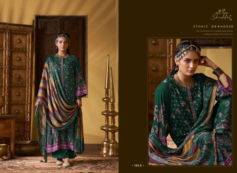 Shiddat Castiel 104 Viscose Pashmina Digital Print Designer Salwar Kameez — Wholesale Pakistani Suits, Vardan Ethnic wholesale from Surat — Photo 4