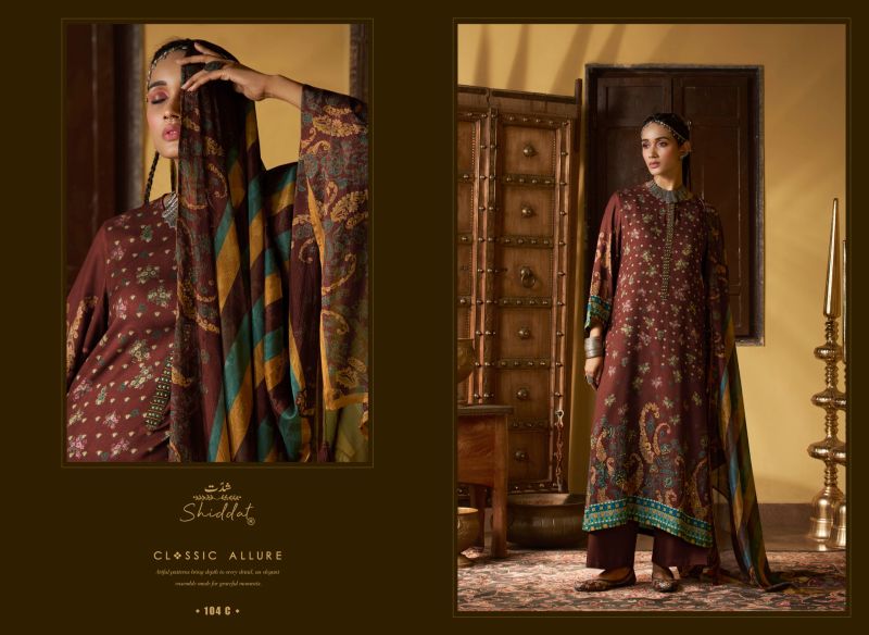 Shiddat Castiel 104 Viscose Pashmina Digital Print Designer Salwar Kameez — Wholesale Pakistani Suits, Vardan Ethnic wholesale from Surat — Photo 5