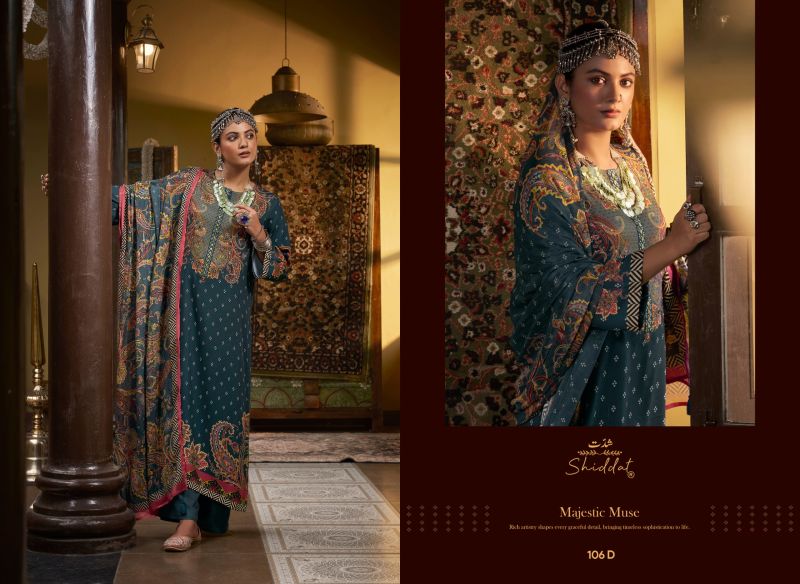 Shiddat Castiel 106 Viscose Pashmina Digital Print Designer Salwar Kameez — Wholesale, Vardan Ethnic wholesale from Surat — view 5