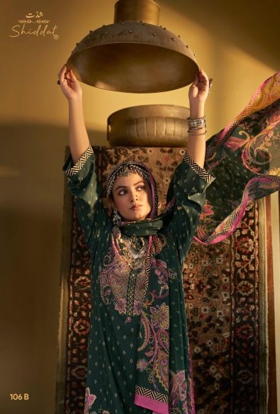 Shiddat Castiel 106 Viscose Pashmina Digital Print Designer Salwar Kameez