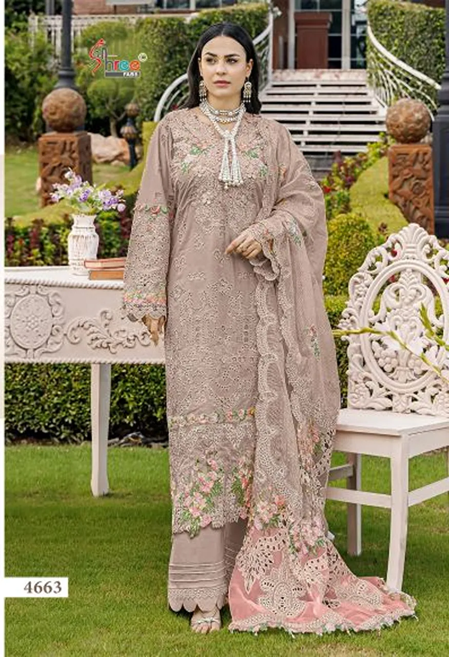 Shree Elaf Premium Vol 4 Cotton Embroidered Salwar Kameez with Cotton Mal Dupatta — Wholesale Salwar Suits, Shree Fabs wholesale from Surat — Photo 3