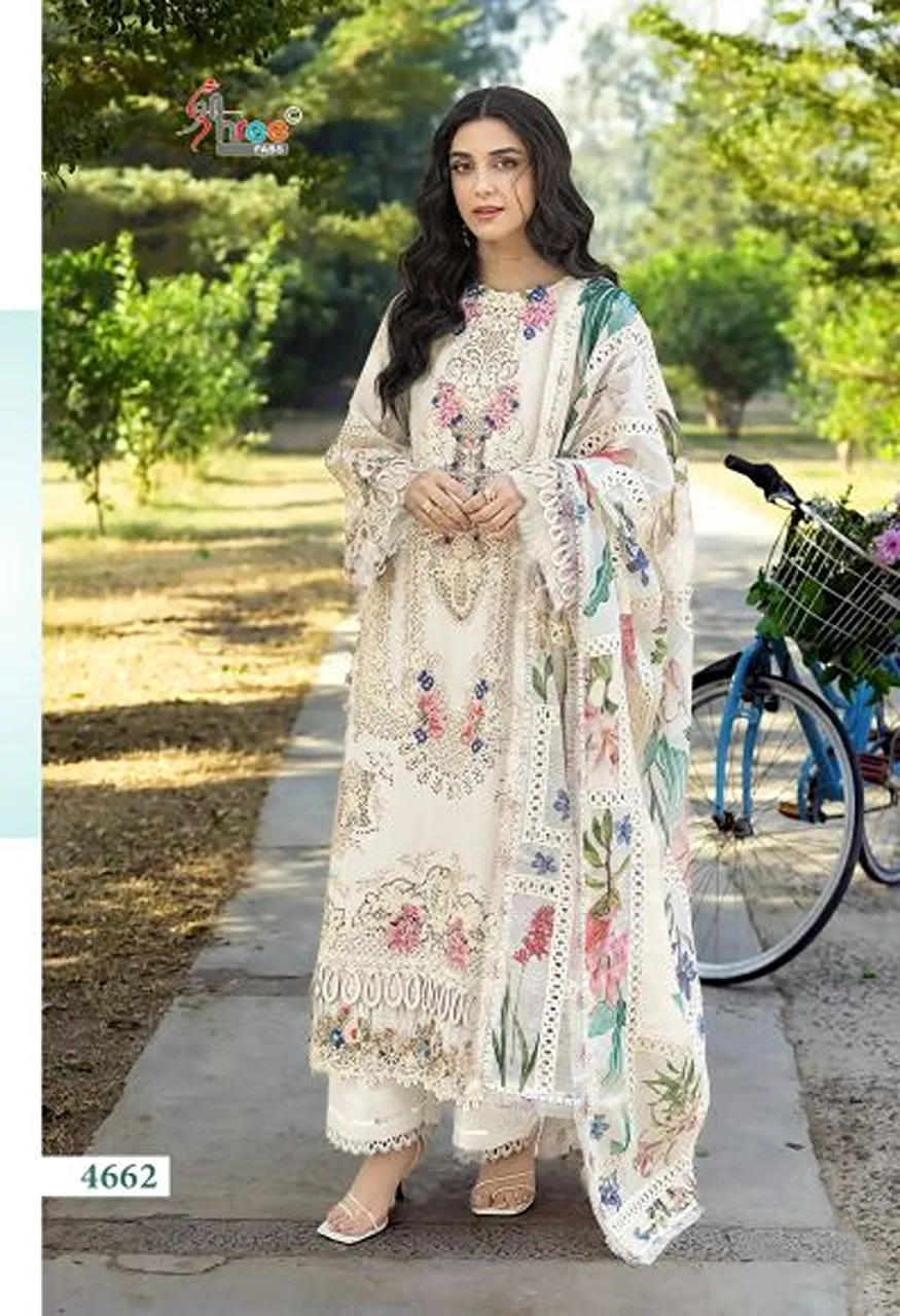 Shree Elaf Premium Vol 4 Cotton Embroidered Salwar Kameez with Cotton Mal Dupatta — Wholesale Salwar Suits, Shree Fabs wholesale from Surat — Photo 5