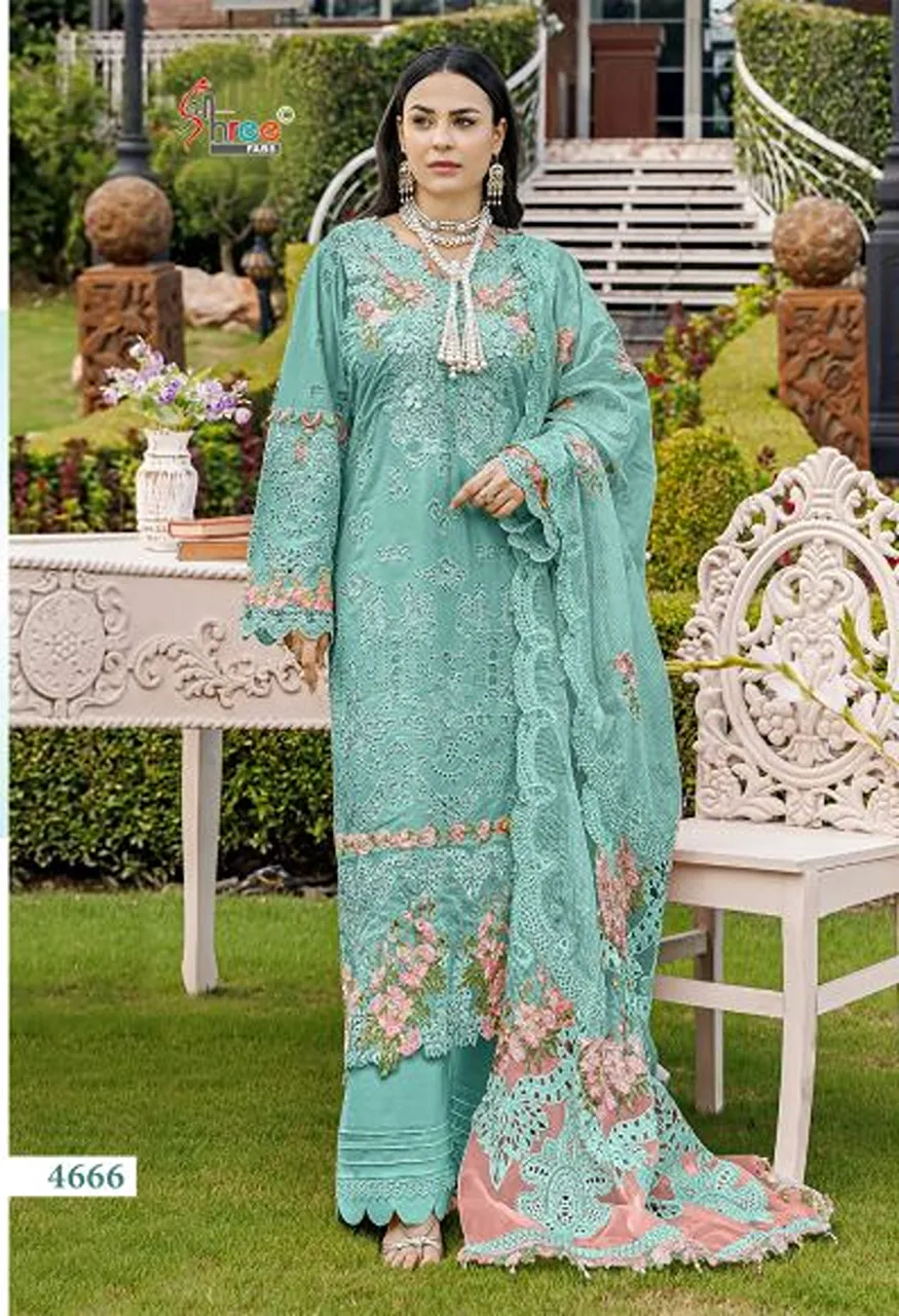 Shree Elaf Premium Vol 4 Cotton Embroidered Salwar Kameez with Cotton Mal Dupatta — Wholesale Salwar Suits, Shree Fabs wholesale from Surat — Photo 7