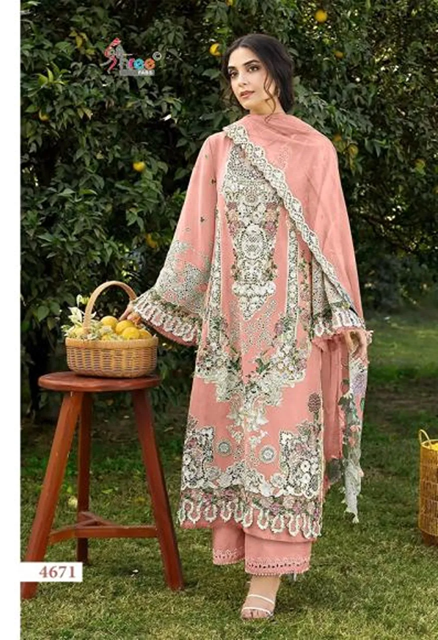 Shree Elaf Premium Vol 5 Cotton Embroidered Salwar Kameez with Cotton Mal Dupatta Wholesale — Wholesale Salwar Suits, Shree Fabs wholesale from Surat — Photo 2