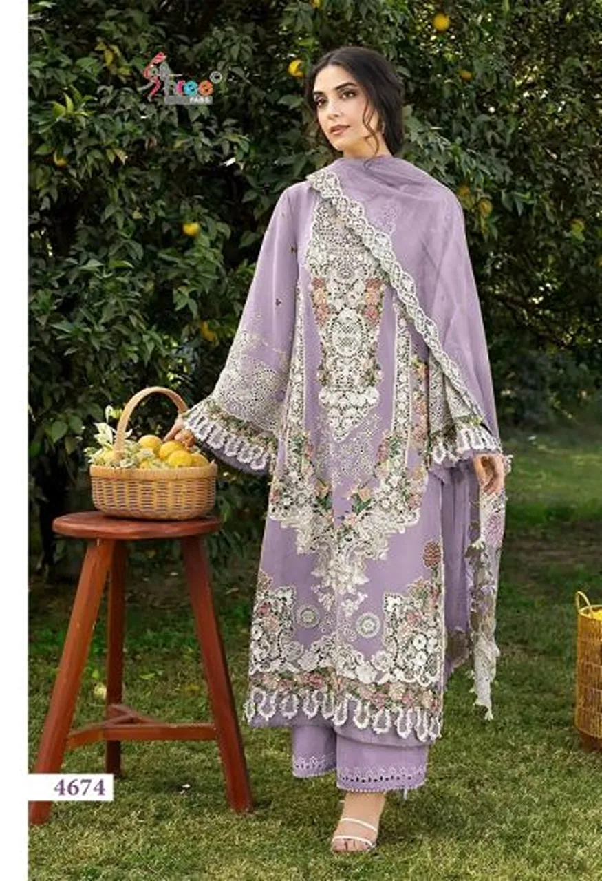 Shree Elaf Premium Vol 5 Cotton Embroidered Salwar Kameez with Cotton Mal Dupatta Wholesale — Wholesale Salwar Suits, Shree Fabs wholesale from Surat — Photo 5