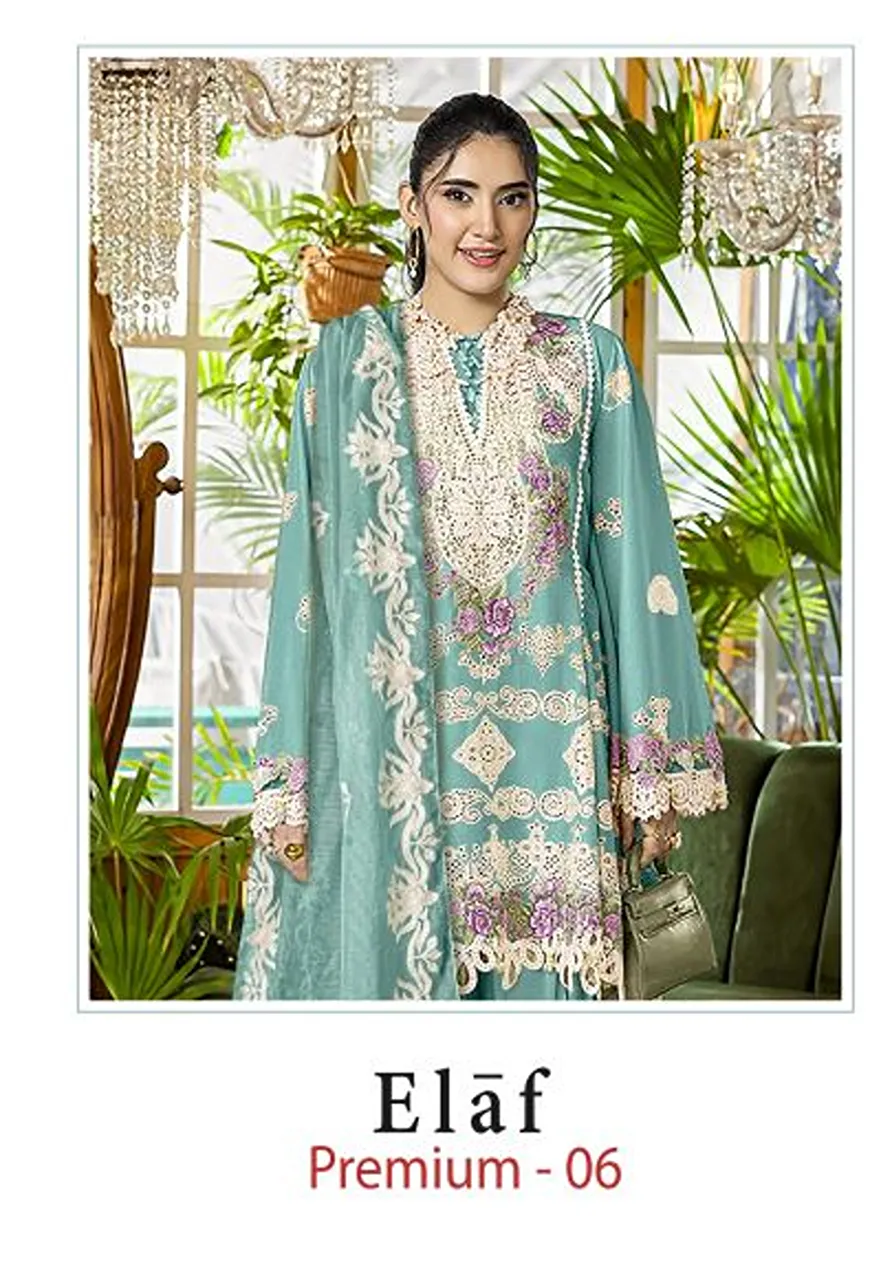 Shree Elaf Premium Vol 6 Pure Cotton Embroidered Salwar Kameez with Cotton Mal Dupatta