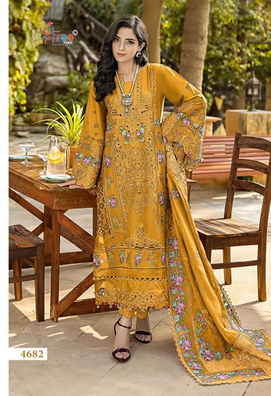 Shree Elaf Premium Vol 6 Pure Cotton Embroidered Salwar Kameez with Cotton Mal Dupatta — Wholesale Salwar Suits, Shree Fabs wholesale from Surat — view 5