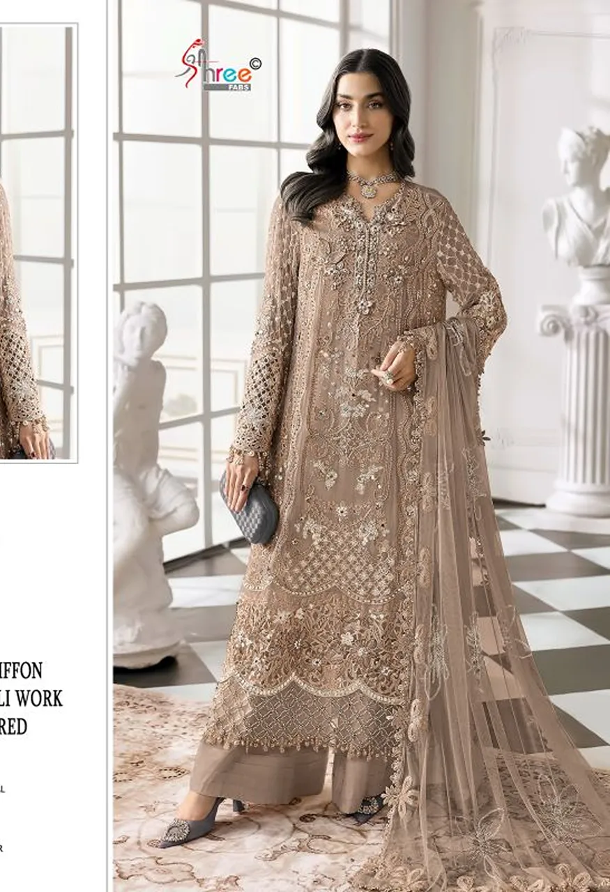 Shree Fabs SF 5664 A to D Chiffon Embroidered Salwar Kameez – Wholesale Collection