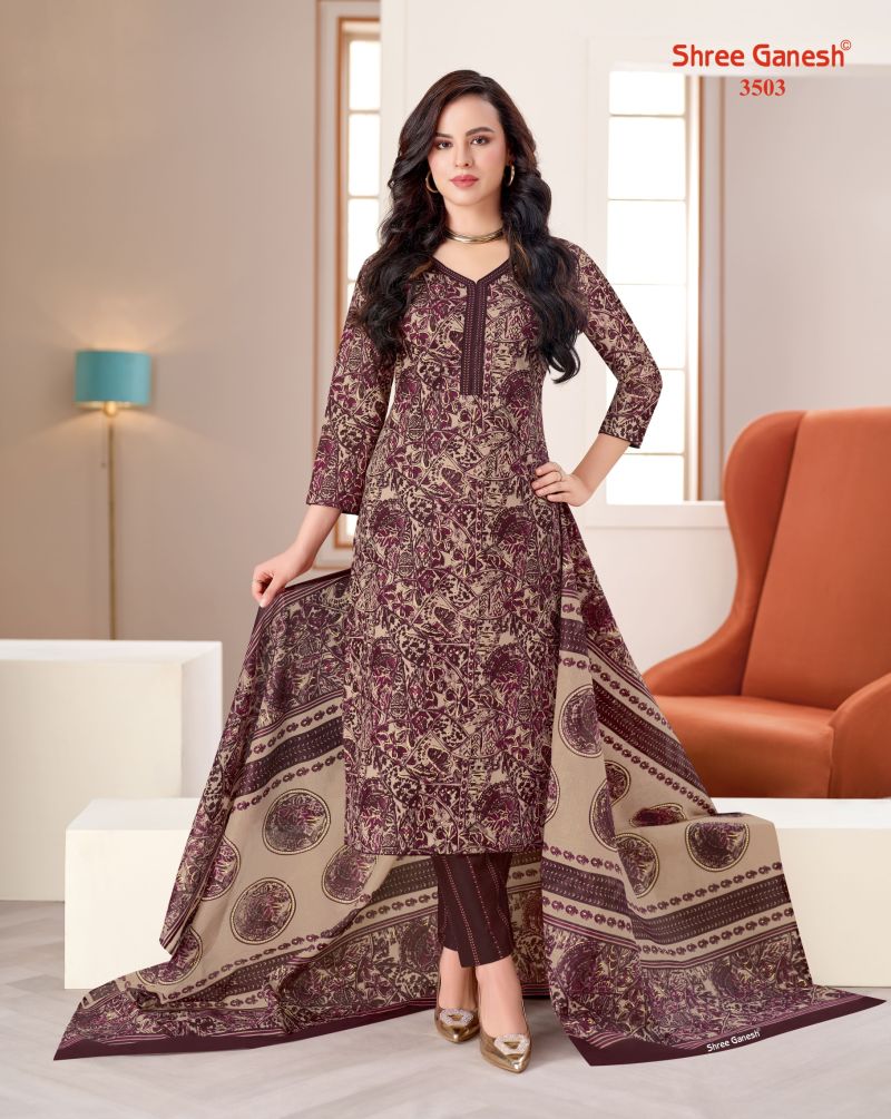 Shree Ganesh Samaiyra Vol 25 Pure Cotton Printed Dress Material Wholesale — Wholesale Salwar Suits, Shree Ganesh wholesale from Surat — Photo 11