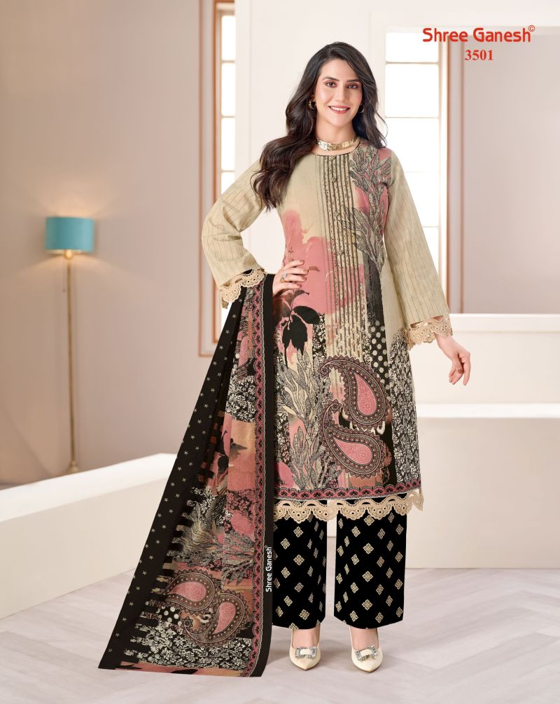 Shree Ganesh Samaiyra Vol 25 Pure Cotton Printed Dress Material Wholesale — Wholesale Salwar Suits, Shree Ganesh wholesale from Surat — Photo 12