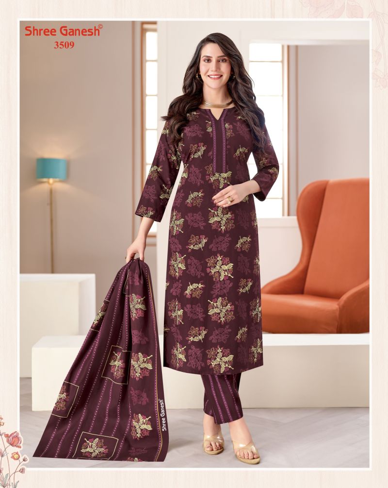 Shree Ganesh Samaiyra Vol 25 Pure Cotton Printed Dress Material Wholesale — Wholesale Salwar Suits, Shree Ganesh wholesale from Surat — Photo 18