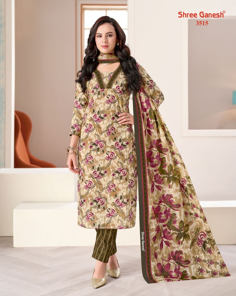 Shree Ganesh Samaiyra Vol 25 Pure Cotton Printed Dress Material Wholesale — Wholesale Salwar Suits, Shree Ganesh wholesale from Surat — Photo 3