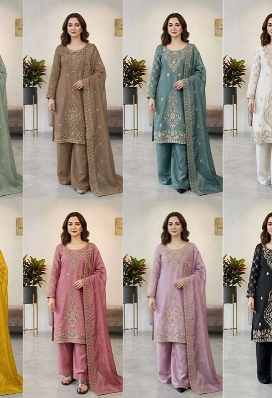 Sr 1727 Silk Sequence Embroidery Designer Work Festive Wear Ladies Suit — Wholesale Kurtis, Vardan Ethnic wholesale from Surat — view 11