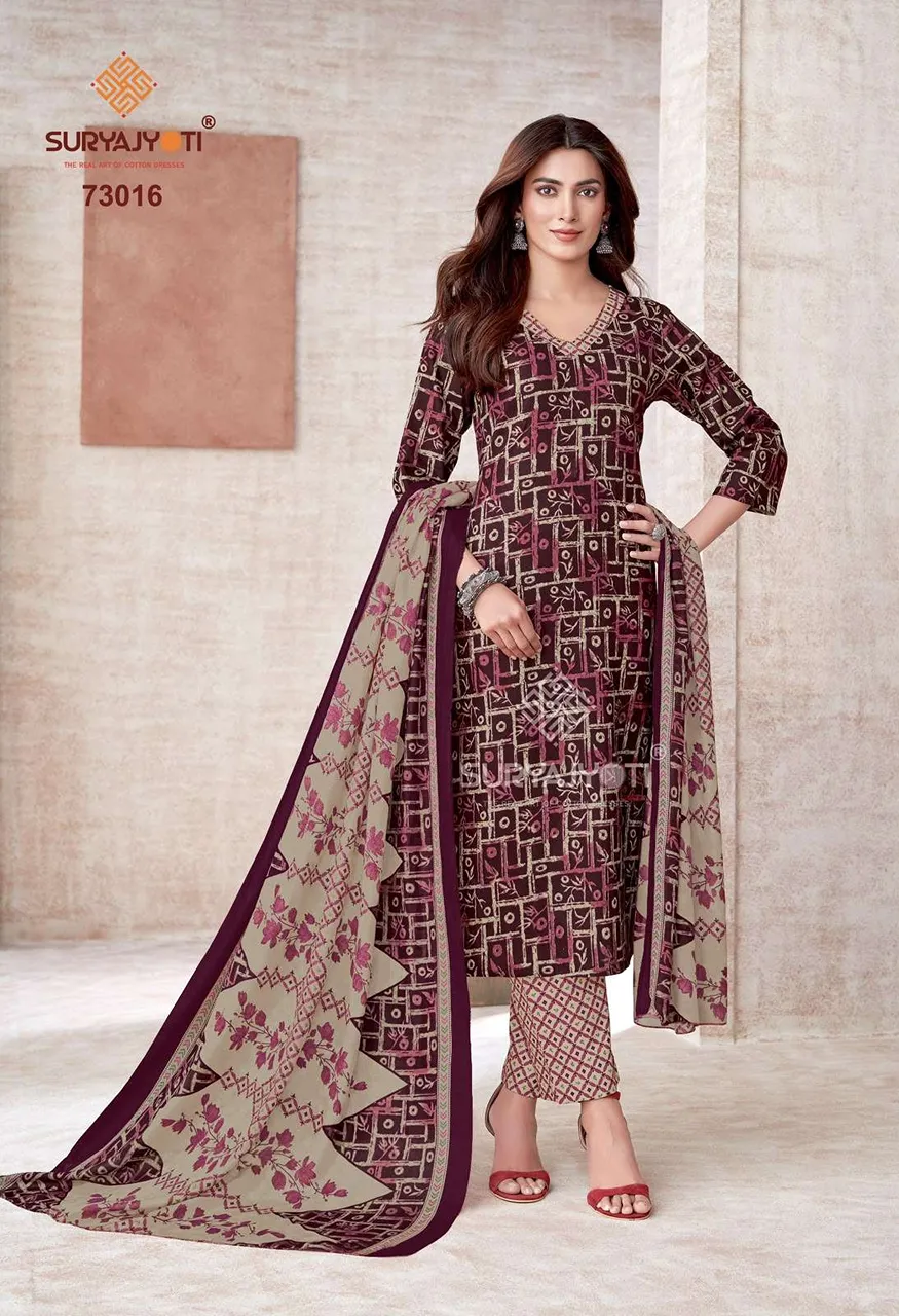 Suryajyoti Trendy Cotton Vol 73 Cotton Printed Ladies Salwar Suit — Wholesale Pakistani Suits, Vardan Ethnic wholesale from Surat — view 17
