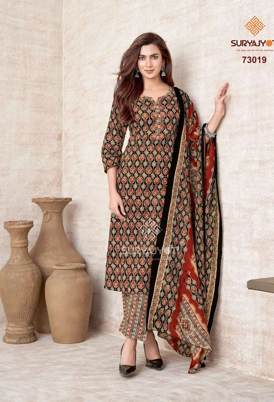 Suryajyoti Trendy Cotton Vol 73 Cotton Printed Ladies Salwar Suit