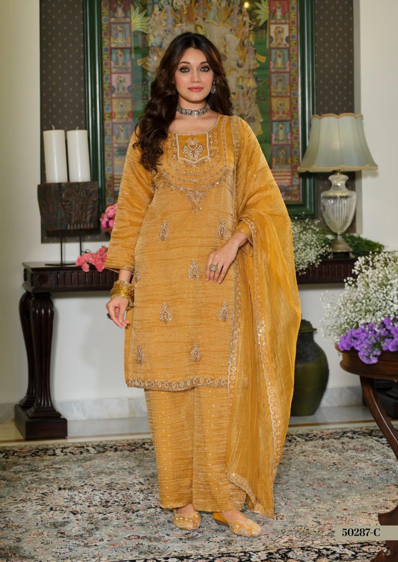 Zaveri D 50287 C Crush Tissue Beats Work Designer Salwar Kameez Catalog — Wholesale Pakistani Suits, Vardan Ethnic wholesale from Surat — Photo 2